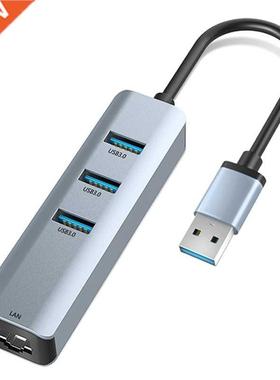 USB C Hub Splitter Ethernet RJ45 Gigabit Ethernet Adapter Fr
