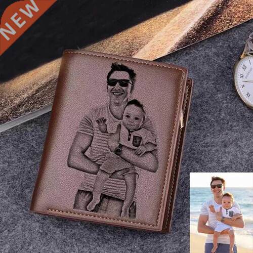 New Custom Wallets Men High Quality PU Leather Engraved Name
