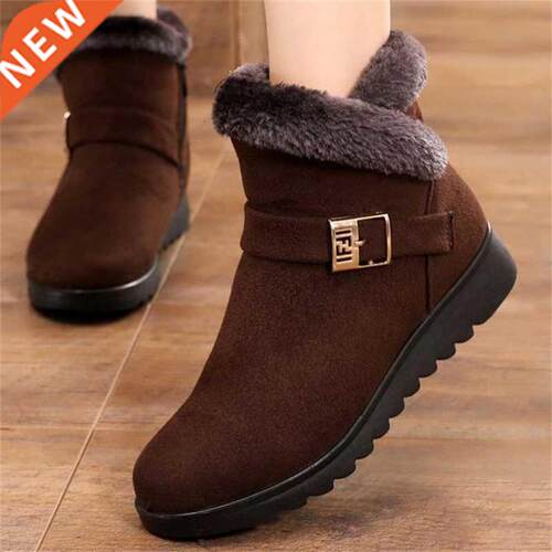2021 Winter Warm Mid Celf Boots Fashion Soft Solid Color Wom