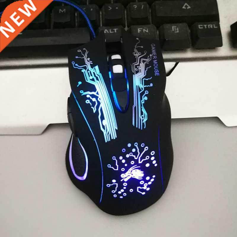 Wired Computer Mouse Gaming Mouse USB 4000DPI 6 Buttons Ergo