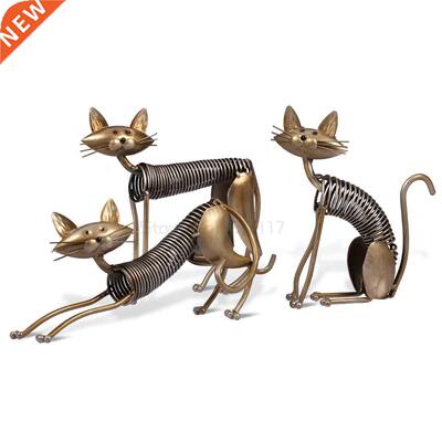 Tooarts Three Cats Figurines One Set Three Kittens Handmade