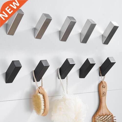 Stainless Steel Black Robe Hooks Wall-mounted Robe Towel