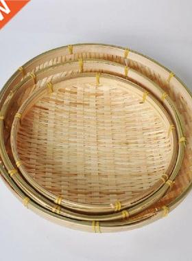 Hand Woven Bamboo Sieve Bamboo Raft Circular Dustpan Fruit