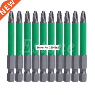 10Pcs S2 PH2 65mm Hex Anti Slip Electric Screwdriver Bits Po
