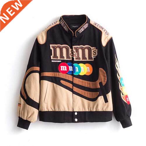 Embroidery Harajuku Patch Coat 2022 Winter Autumn Women's Ja