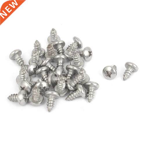 4.8x9.5mm Cross Round Head Sheet Self Tappng Screws 30pcs