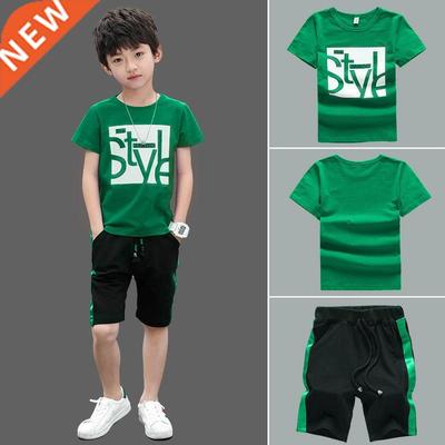 Boys Clothes Set Short Sve T-Shirt +Pants Summer Kids Boy