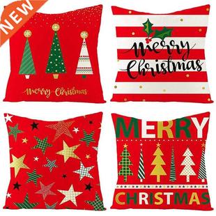 Christas Cushion Covers Set Of 4 Linen Christas Pillow