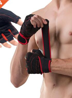 With Belt Body Building Fitness Gym Gloves Crossfit Weight L