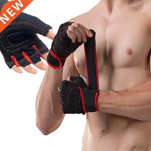 With Belt Body Building Fitness Gym Gloves Crossfit Weight L