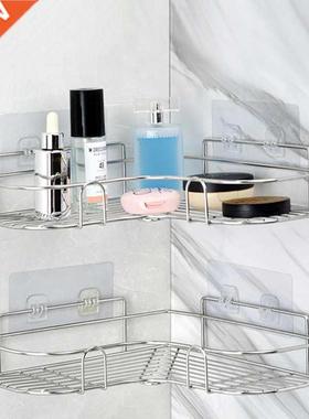 Metal Stand Iron Corner Storage Shelf Wall Mounted Drain