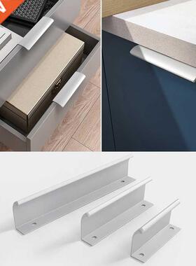 Silver Hidden Cabinet Handles Aluminum Alloy Kitchen
