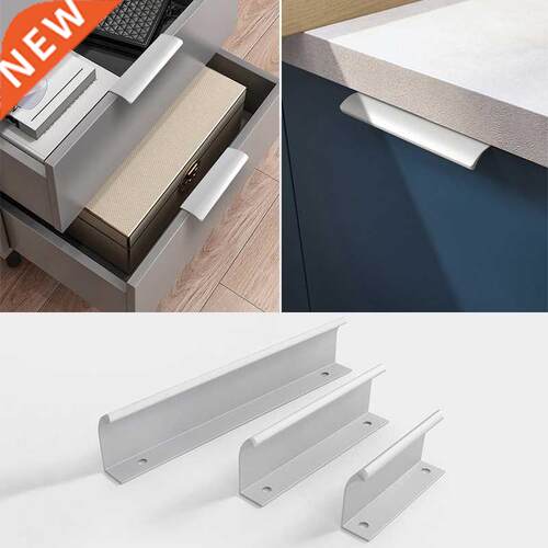 Silver Hidden Cabinet Handles Aluminum Alloy Kitchen