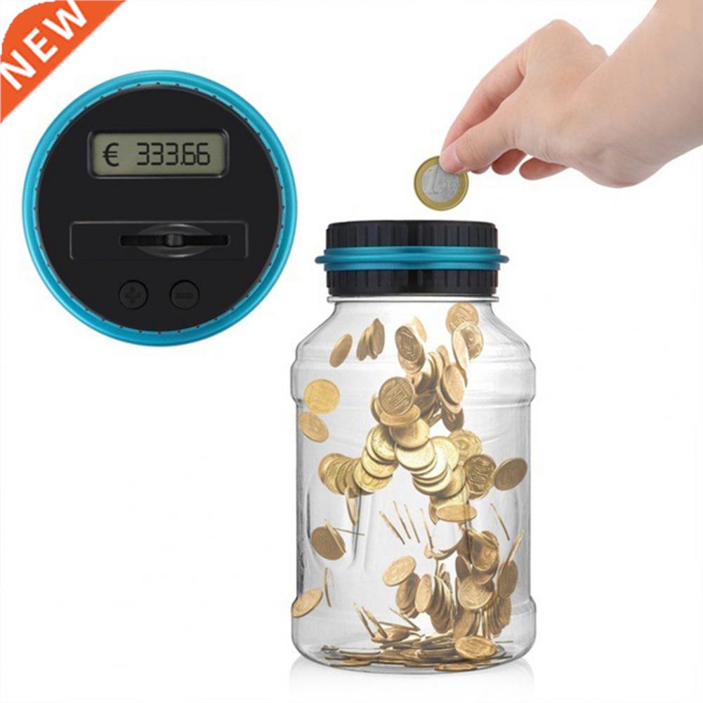 1.5L Digital Piggy Bank Counting Box Large Capacity ABS Mone
