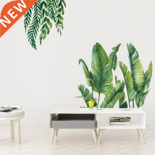 Green Leaves Wall Stickers Paper for Bedroom Living room