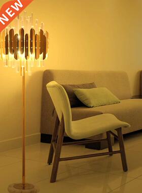 New Luxury Modern Crystal Gold Stand Floor Lamp LED For Bedr