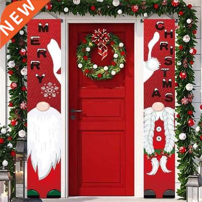 Christas Decorative Door Banner with Cartoon Pattern
