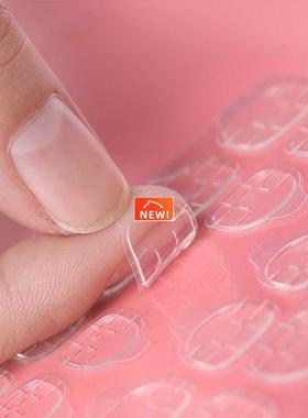 5/10Sheet Fake Nails Toe Sticker Transparent Double Sided