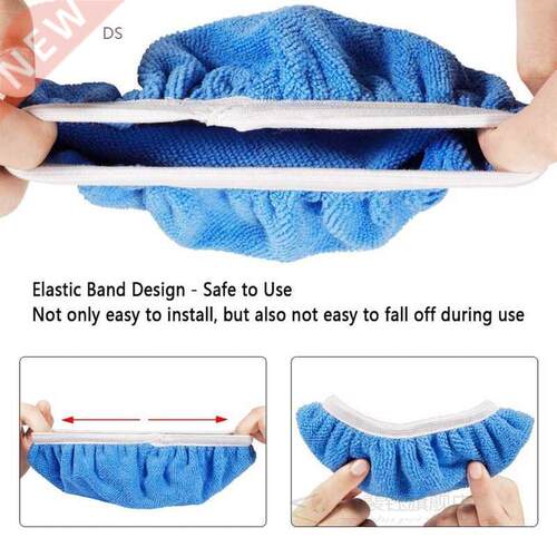 QEEPEI Microfiber Polishing Bonnets 6Pcs Orbital Buffer 5-6&