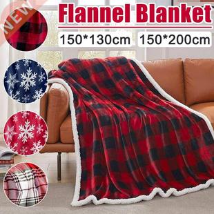 Snowflake Throw Blanket Fleece Soft Warm Winter Red Blankets