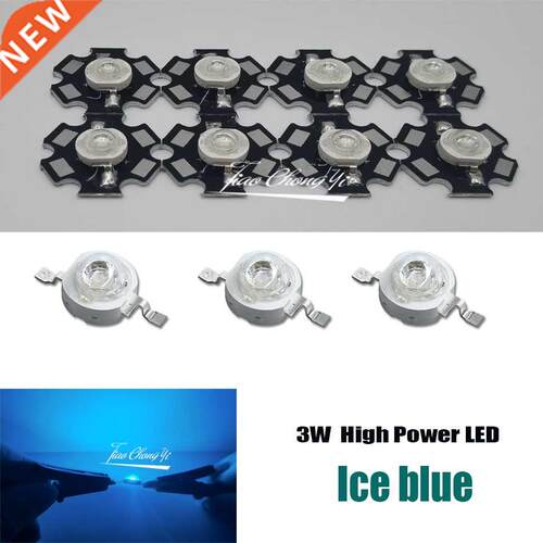 2 10 50 100pcs 3W Hgh Power LED Lamp ce blue 480nm 3.2-2.6