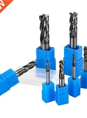 8 Pieces of 4-Slot Tungsten Carbide Milling Cutter Set, Stra