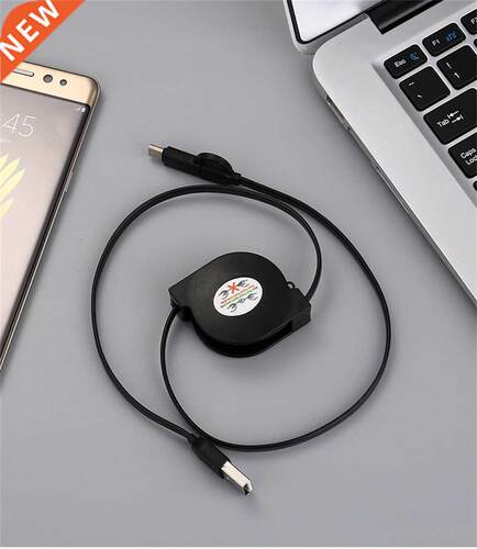 Universal Micro USB Type-C 2 in 1 Retractable Data Charger C