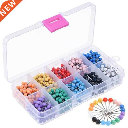 1000pcs Round Push Pins Map Wall thumb tacks Plastic pins re