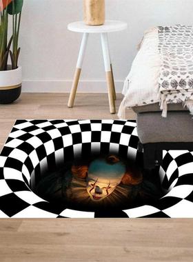 D Illusion Vortex Horror Home Carpet Clown Trap Visual