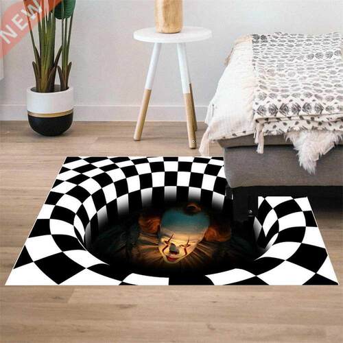 D Illusion Vortex Horror Home Carpet Clown Trap Visual