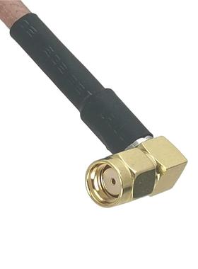 RG142 N Female jack to RP-SMA Male Jack Right angle Connecto