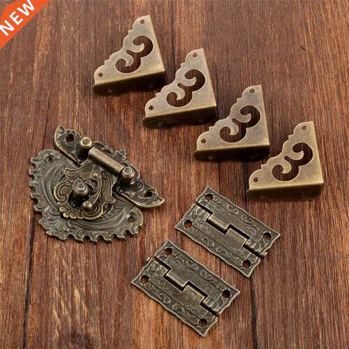 Antique Box Latch Hasp Toggle Buckle Cabinet Hinges 4Pcs Cor