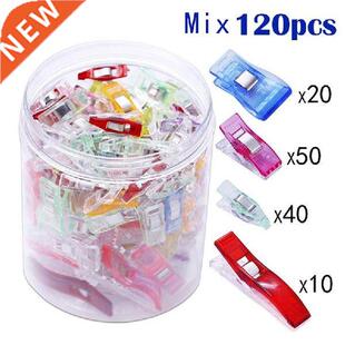 120PCS/set Plastic Sewing Clips Clamps Holder Fabric Cloth