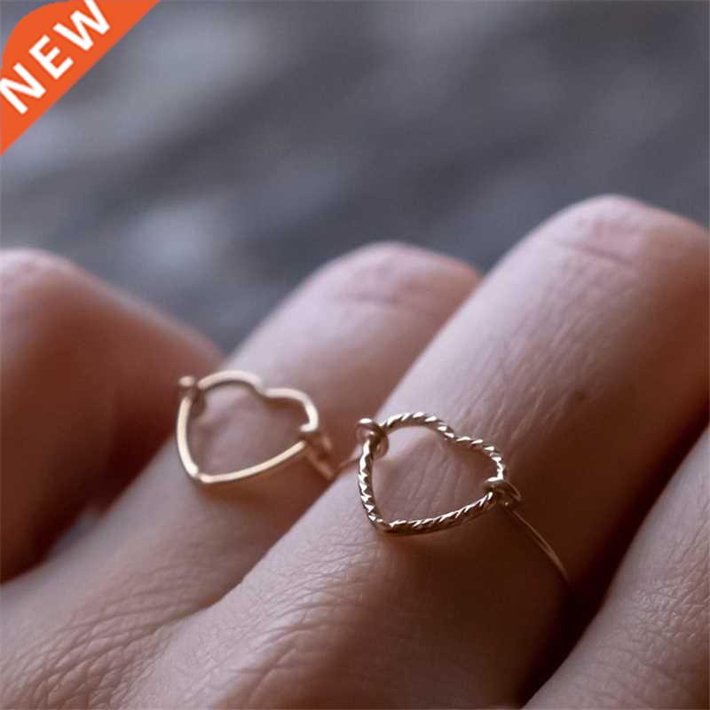 14K Gold Filled Heart-shaped Rings Knuckle Ring Minimalism G