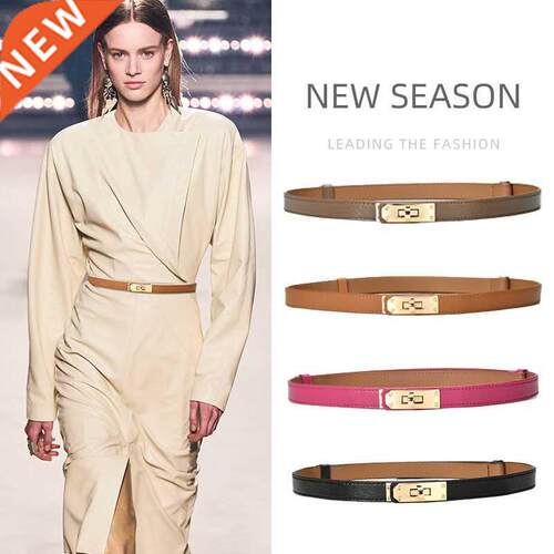 LuxuryGenuine Leather Women Waist Belt DesignerWomen Dress P