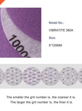5 Inch Sanding disc Hook Loop 60-10000 Grit Sandpaper Alumin
