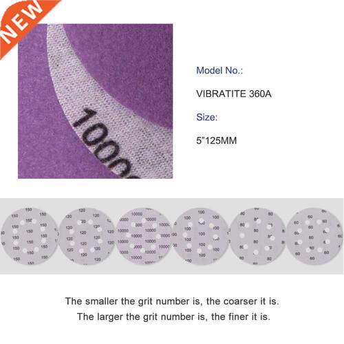 5 Inch Sanding disc Hook Loop 60-10000 Grit Sandpaper Alumin