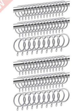 80 Pcs Metal Curtain Ring For Curtains And Poles,Dangling Sl