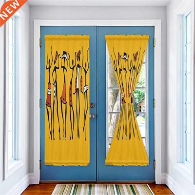 African Women Dance Ethnic Door Curtains for Living Room