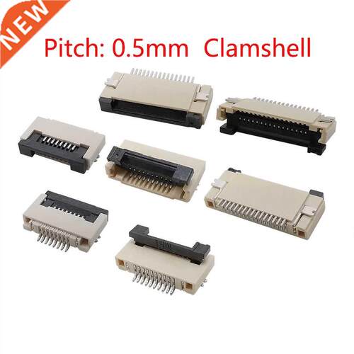 10Pcs 0.5 FPC FFC Flat Clashell Cable Socket Connector 4P