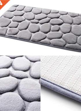 Home Bathroom Mat Non-slip Pebble Carpets Absorbent Lavatory