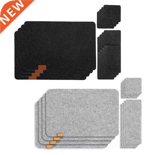 12 Pcs/Set Table Placemats Drink Coaers Cutlery Pouch