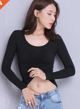 MRMT 2022 Brand New Cotton Women's T-shirt Long-sleeved Soli