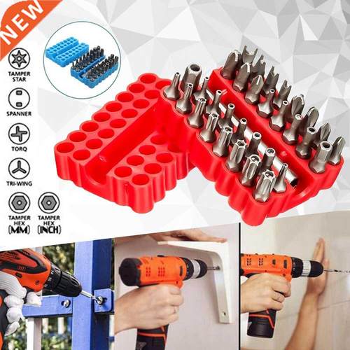 33pcs Tamper Proof CRV6150 Torx Hex Star Bit Set with Magnet