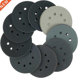 54pcs 125mm Sandpaper Round Shape Sanding Discs Hook Loop Sa