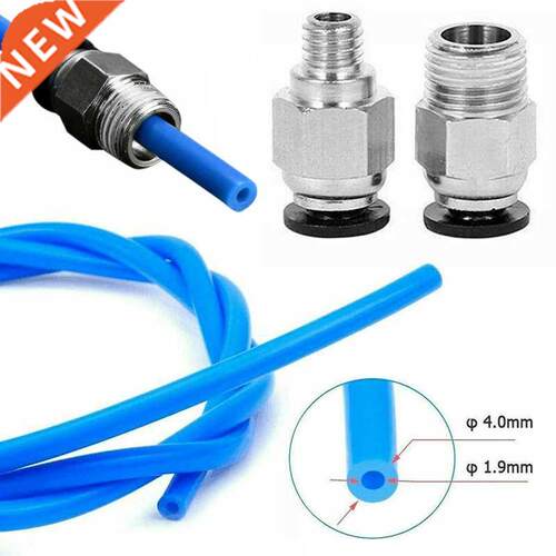 1M PTFE Tube Tubing w/PC4-M6+PC4-M10 Fittings Connector Re