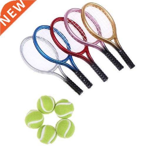 2Pcs 1:6 /1:12 Miniature Children Garden Mini Tennis Racket