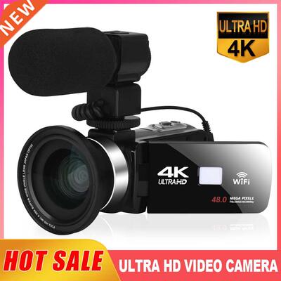 KOMERY 4K Video Camera 48MP 18X Digital Zoom Cameras Vloggin