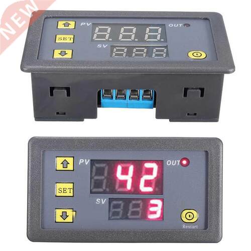 12V Timing Delay Timer Relay Module LED Display Cycle 0-999