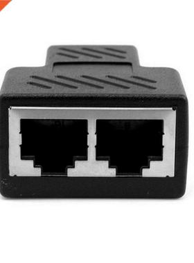 1 To 2 Ways RJ45 Ethernet LAN Network Splitter Double Adapte